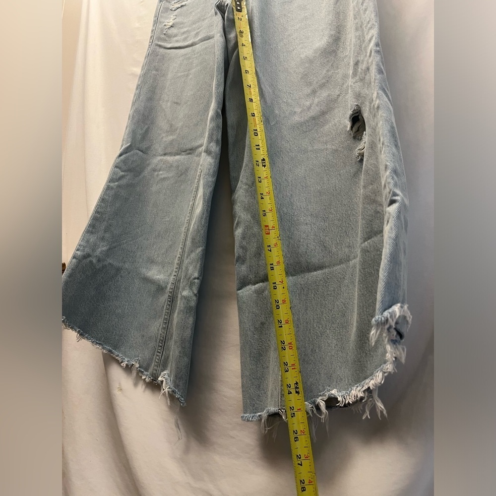 Citizens Of Humanity Distressed Dramatic Skirt Like Look Tessa Culotte Jean 24 - Picture 7 of 9